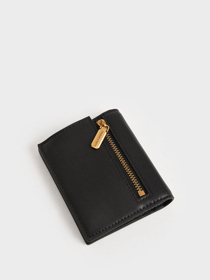 CHARLES & KEITH Customer Favorite / Daisy Bi-Fold Small Wallet - Black