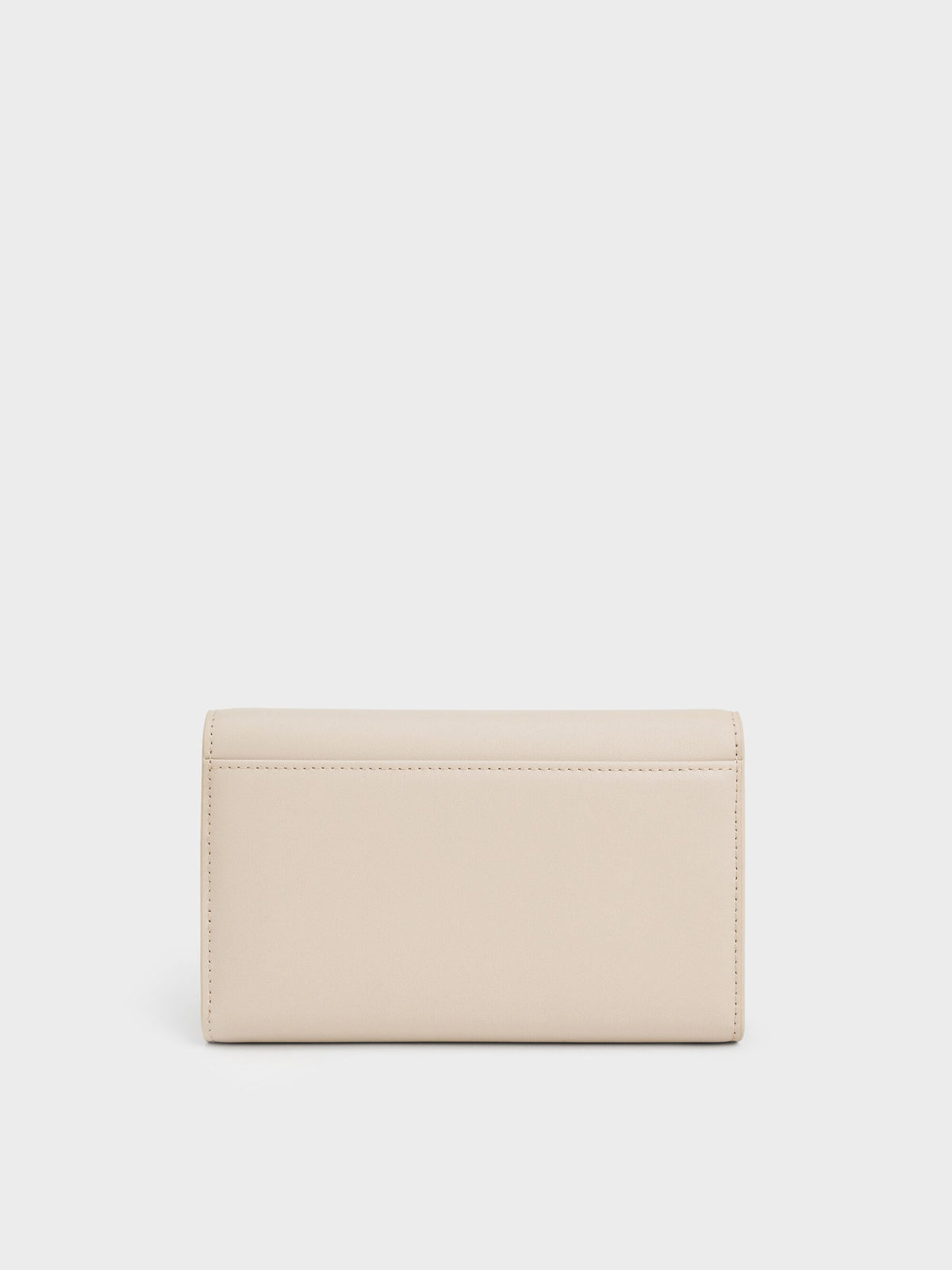 CHARLES & KEITH Latest / Octavia Front Flap Long Wallet - Ivory