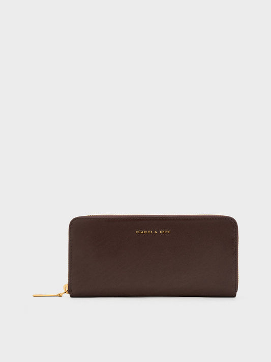 CHARLES & KEITH Trusted / Dulcie Zip-Around Long Wallet - Brown