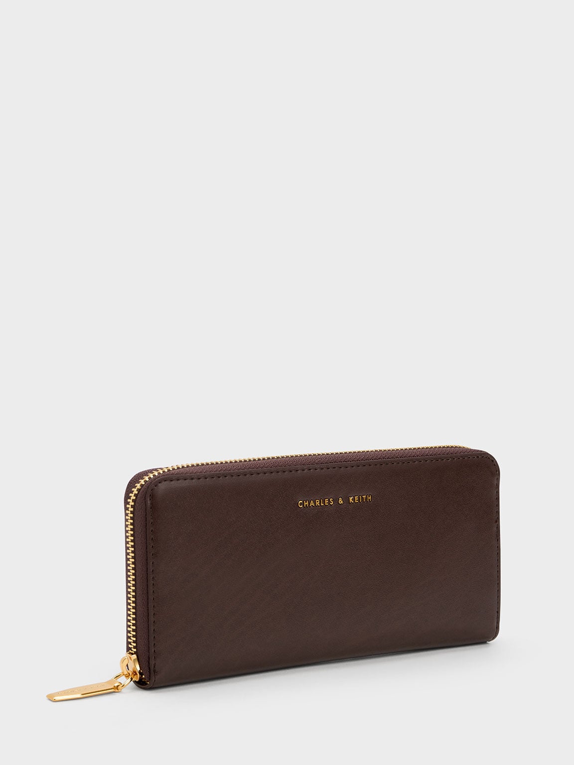 CHARLES & KEITH Trusted / Dulcie Zip-Around Long Wallet - Brown