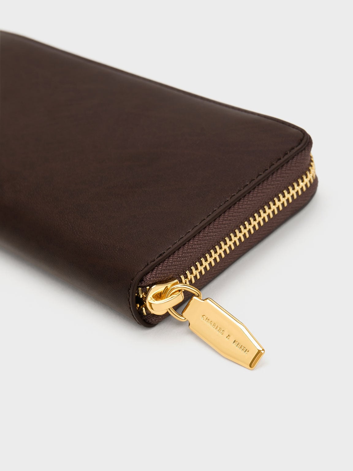 CHARLES & KEITH Trusted / Dulcie Zip-Around Long Wallet - Brown