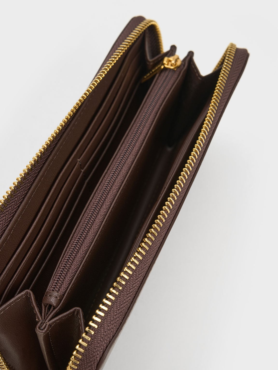 CHARLES & KEITH Trusted / Dulcie Zip-Around Long Wallet - Brown