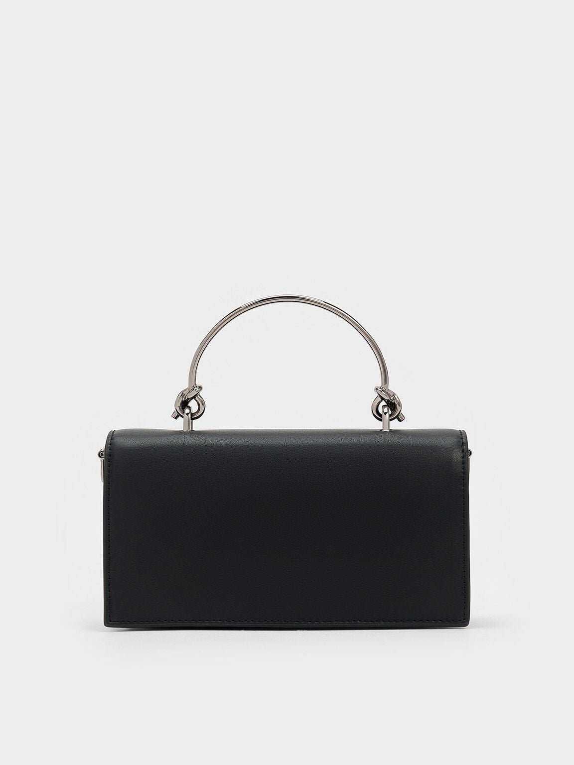CHARLES & KEITH Value / Kristine Sculptural-Handle Long Wallet - Noir