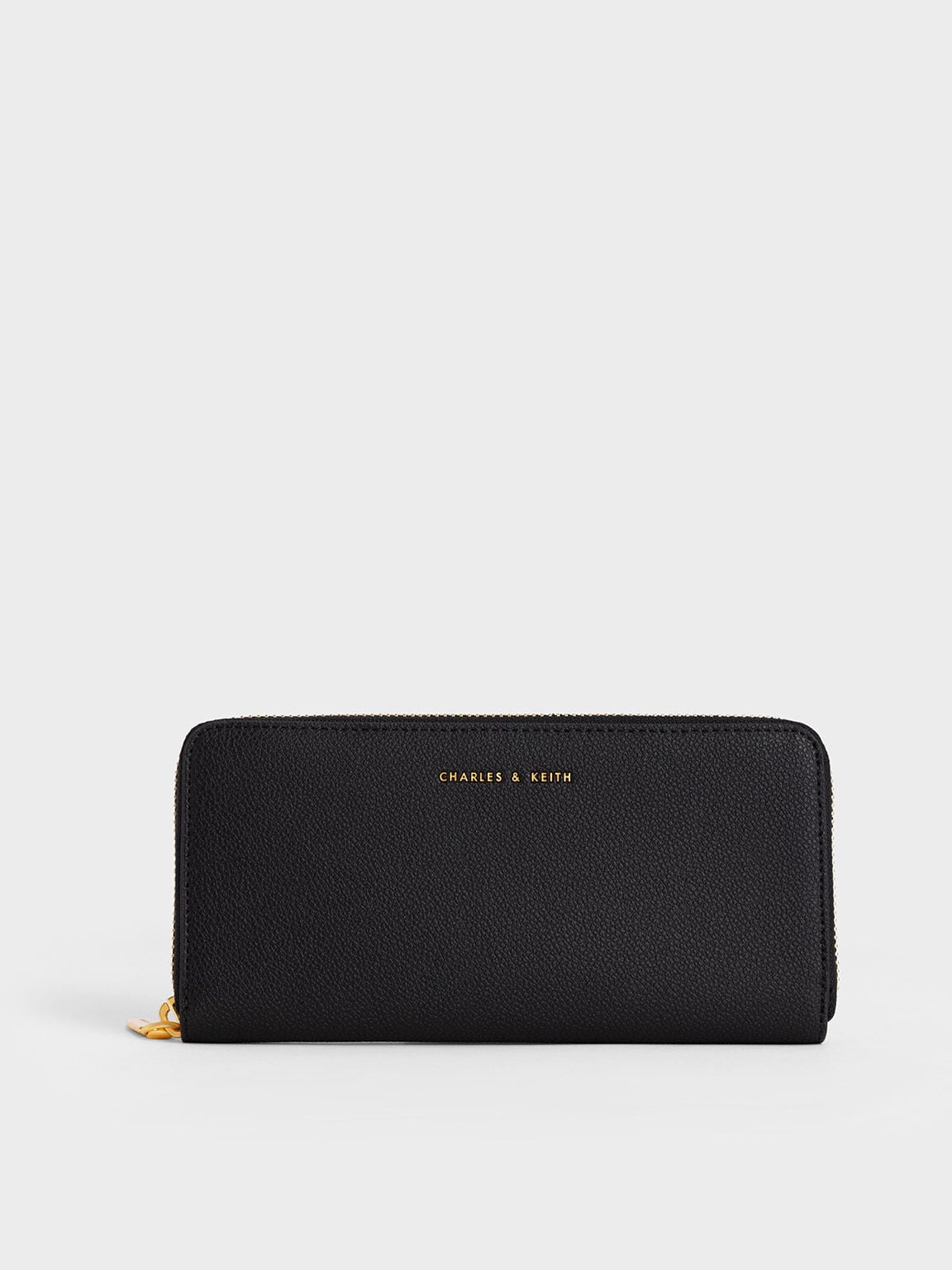 CHARLES & KEITH Premium / Dulcie Zip-Around Long Wallet - Black