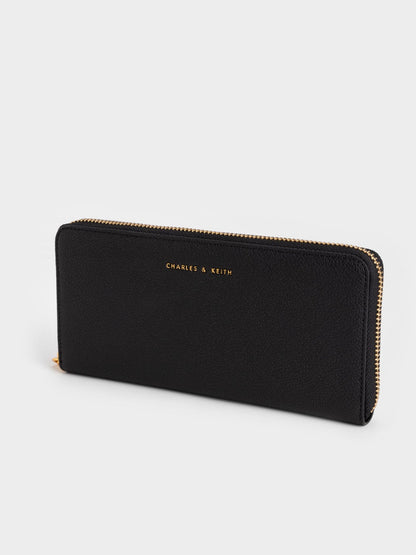 CHARLES & KEITH Premium / Dulcie Zip-Around Long Wallet - Black