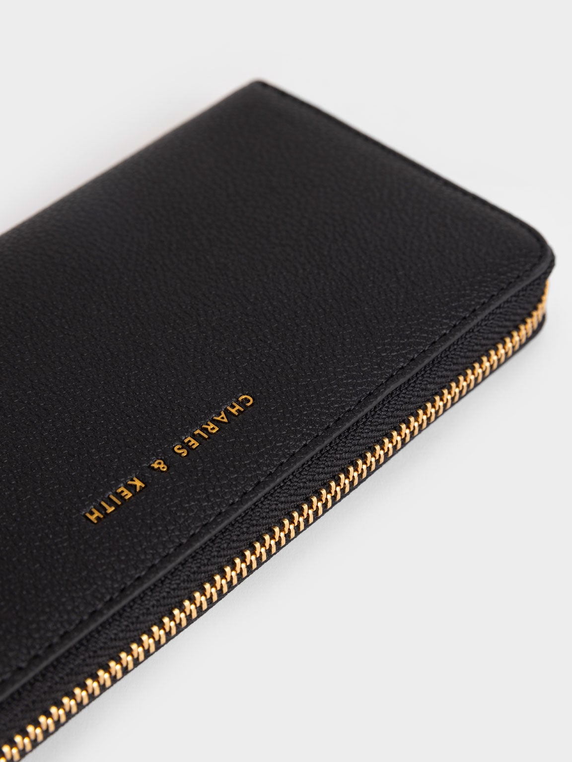 CHARLES & KEITH Premium / Dulcie Zip-Around Long Wallet - Black