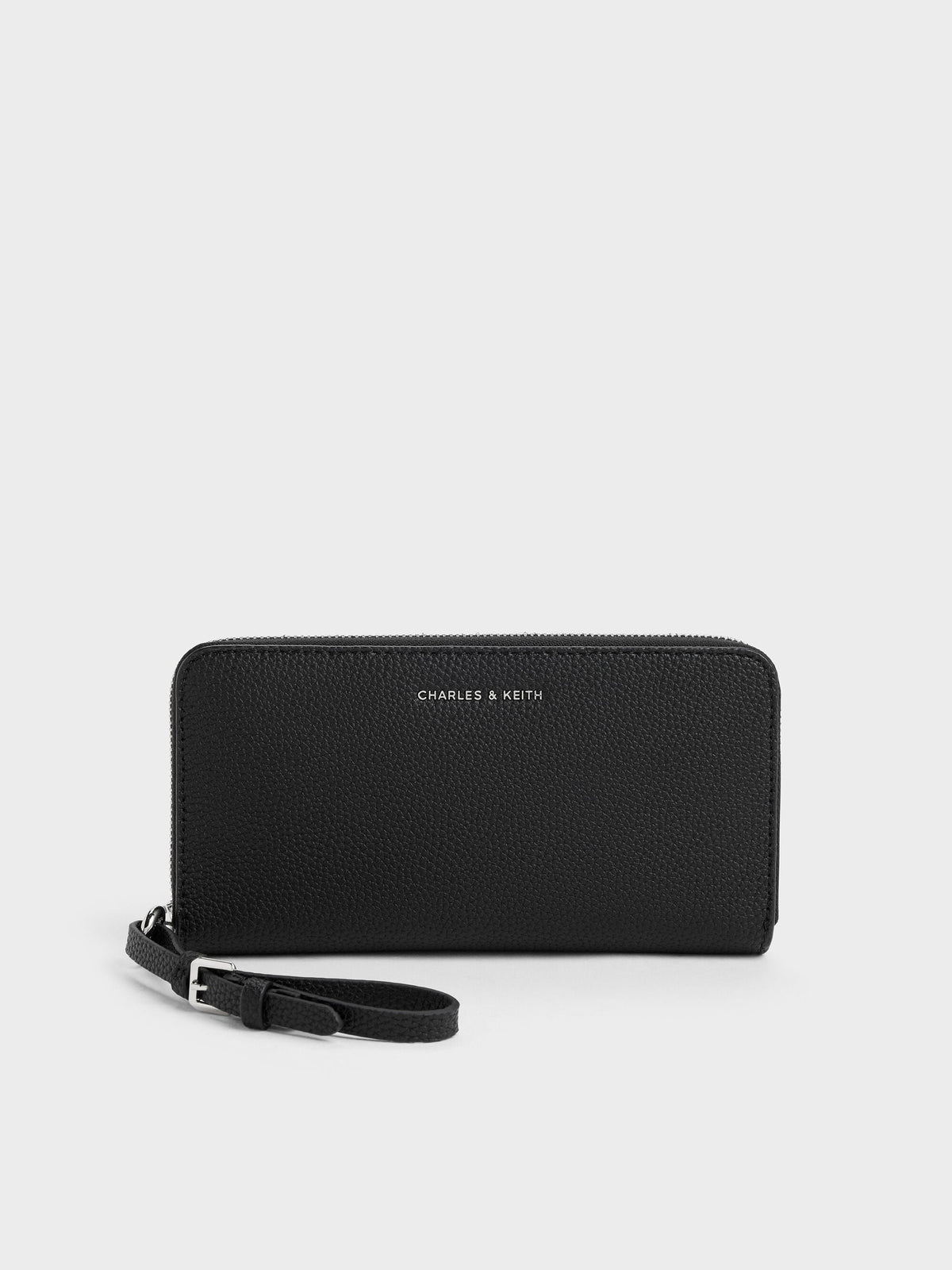 CHARLES & KEITH Great Value / Chance Zip-Around Long Wallet - Noir