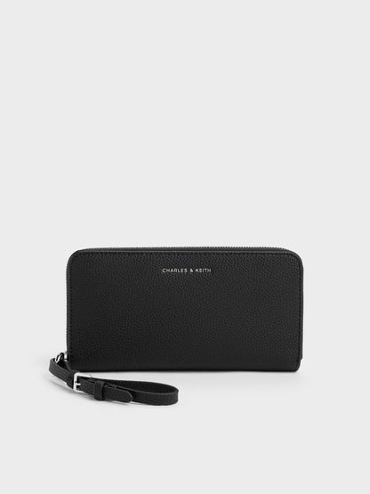 CHARLES & KEITH Great Value / Chance Zip-Around Long Wallet - Noir