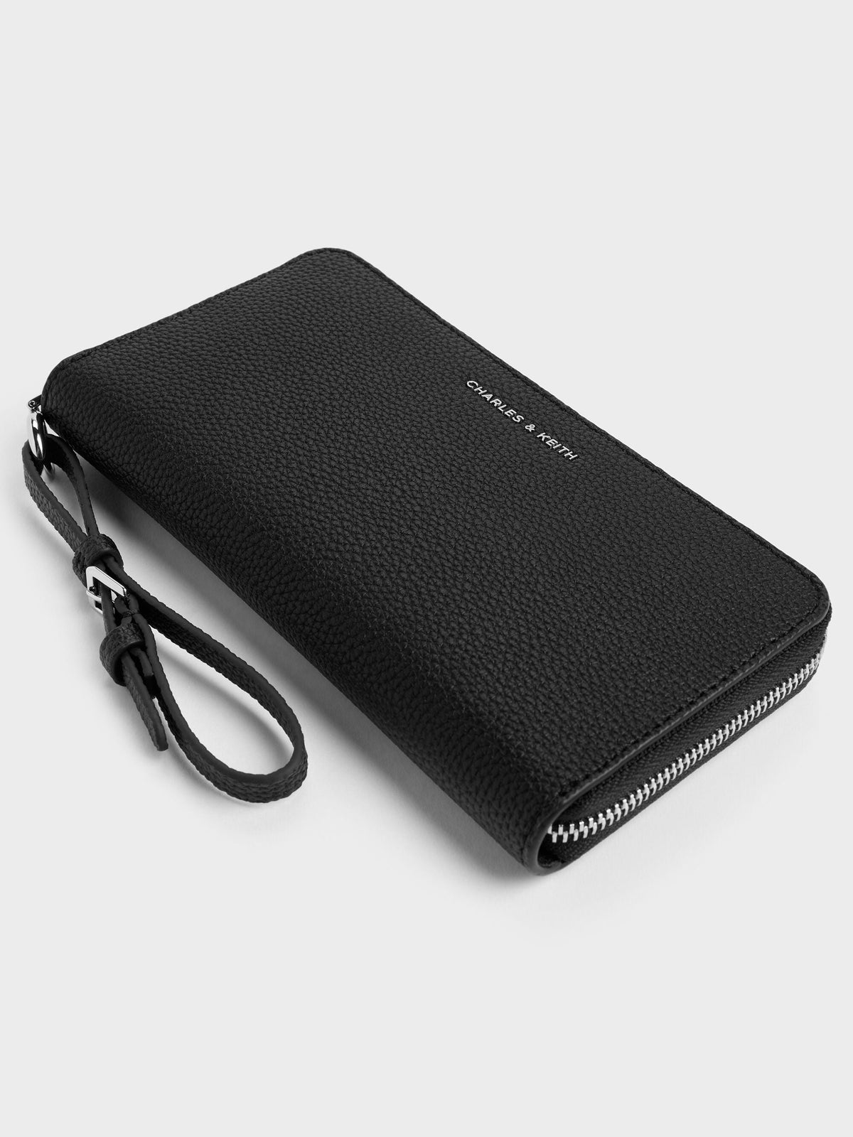 CHARLES & KEITH Great Value / Chance Zip-Around Long Wallet - Noir