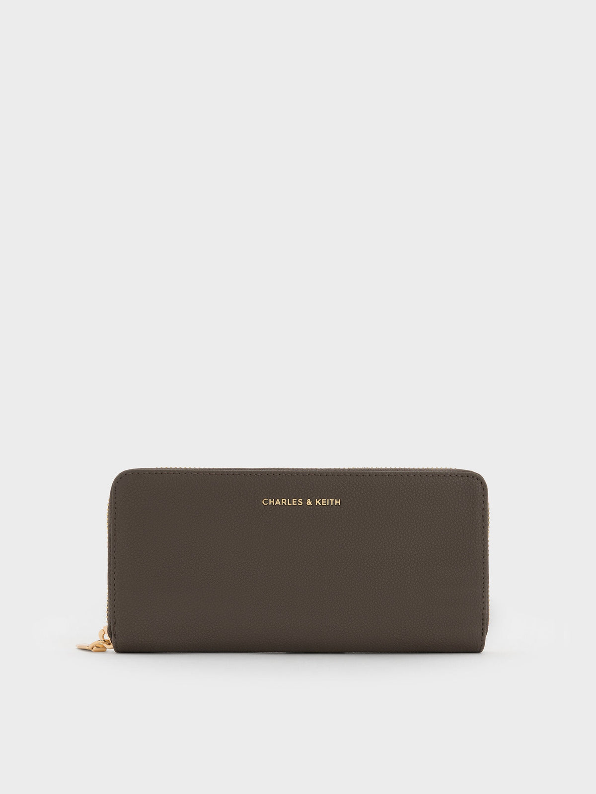 CHARLES & KEITH Trending / Dulcie Zip-Around Long Wallet - Dark Moss