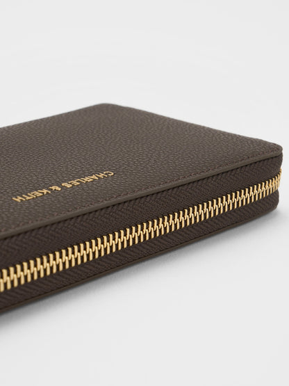 CHARLES & KEITH Trending / Dulcie Zip-Around Long Wallet - Dark Moss