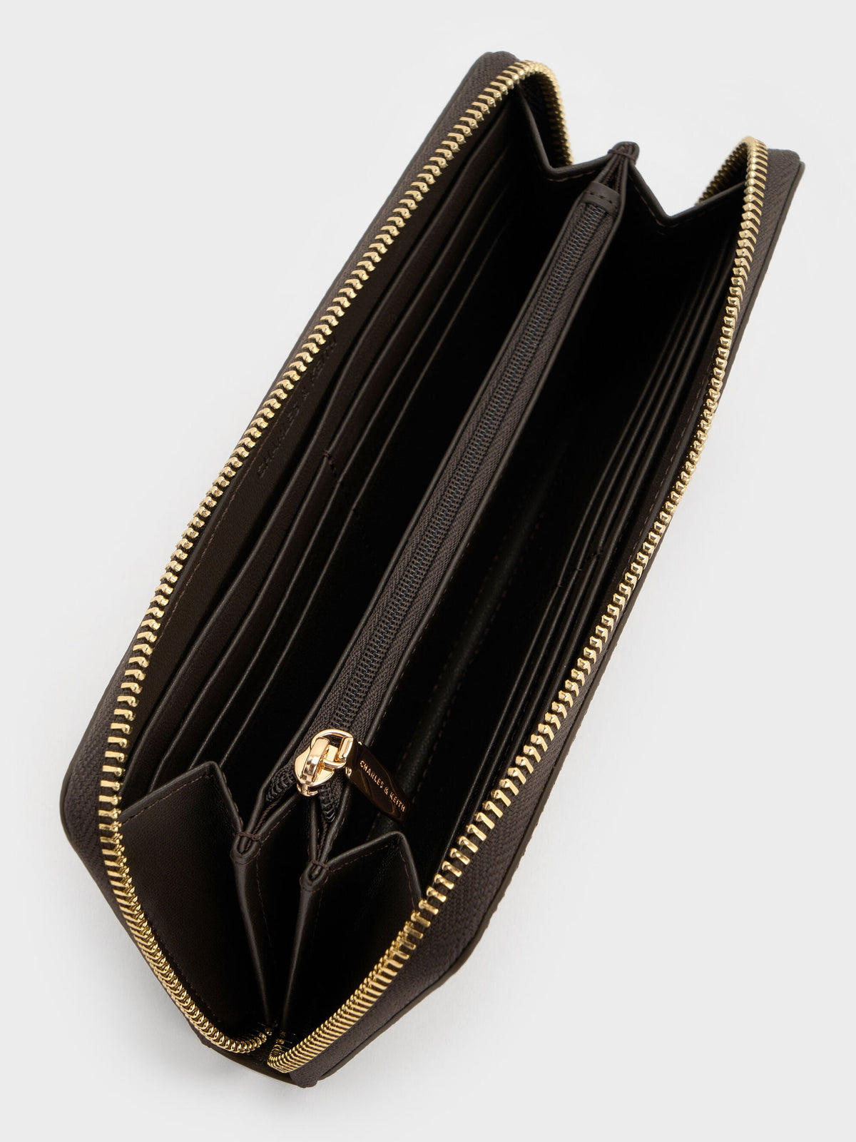 CHARLES & KEITH Trending / Dulcie Zip-Around Long Wallet - Dark Moss