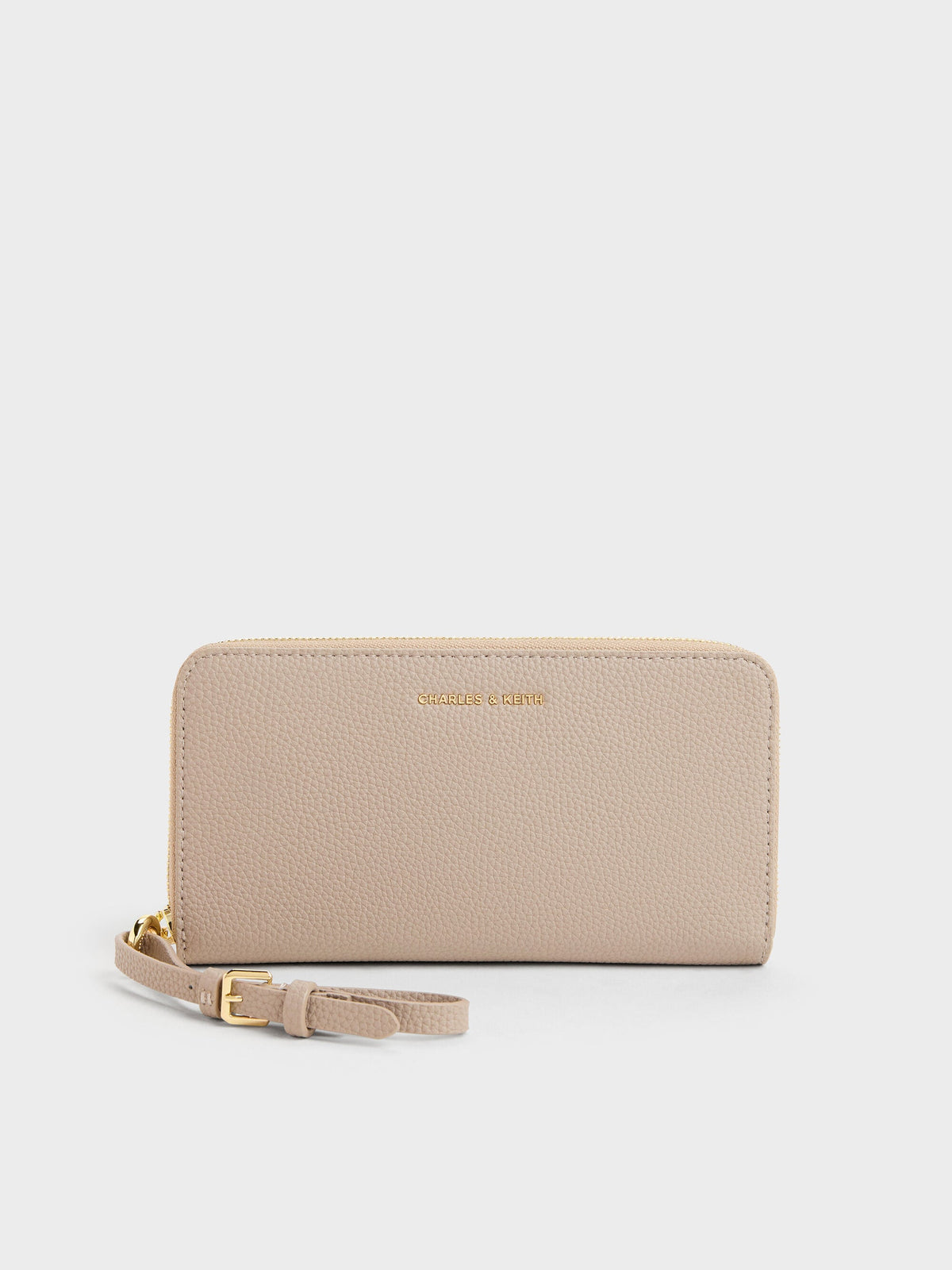 CHARLES & KEITH Featured / Chance Zip-Around Long Wallet - Taupe