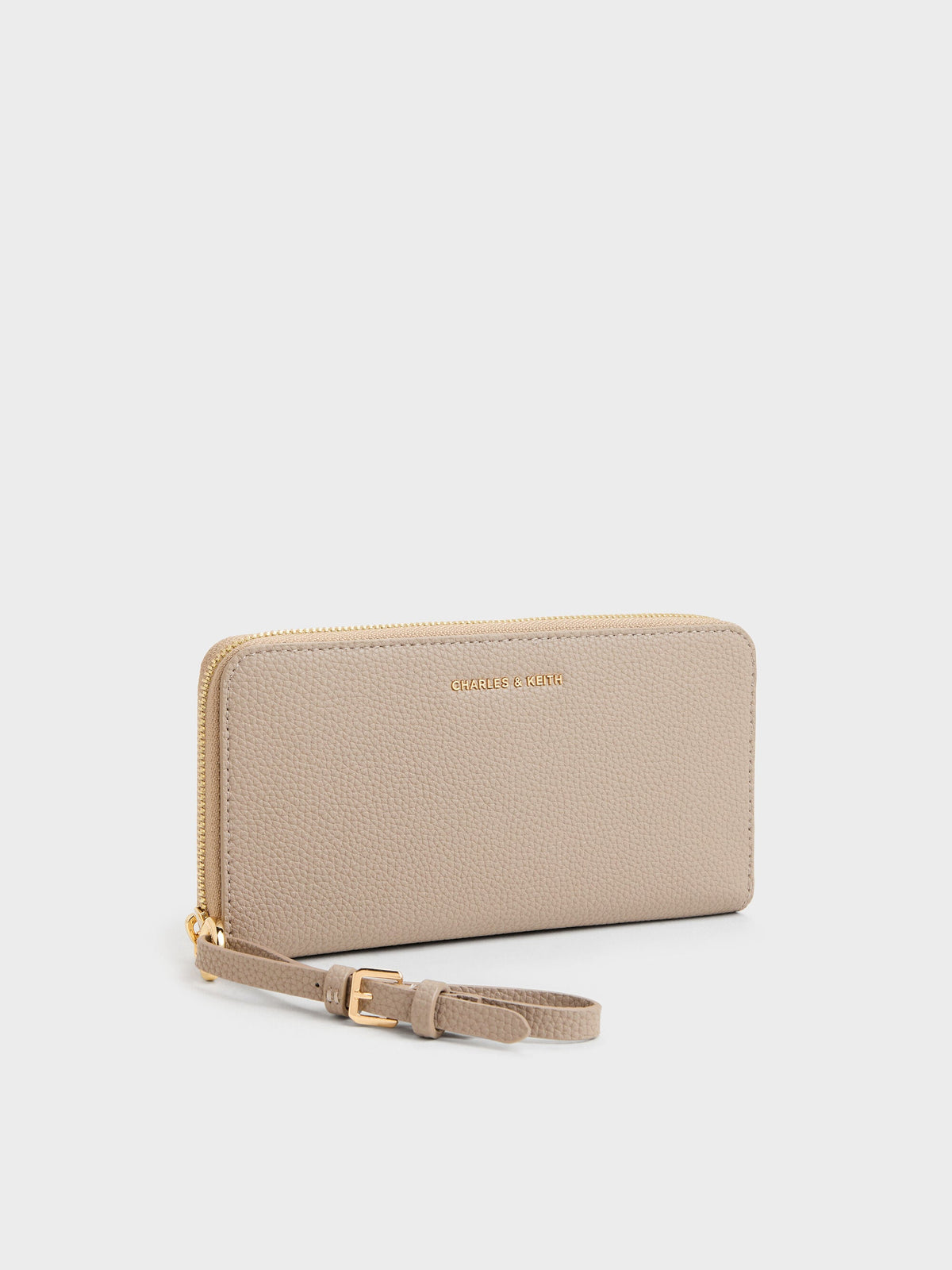 CHARLES & KEITH Featured / Chance Zip-Around Long Wallet - Taupe