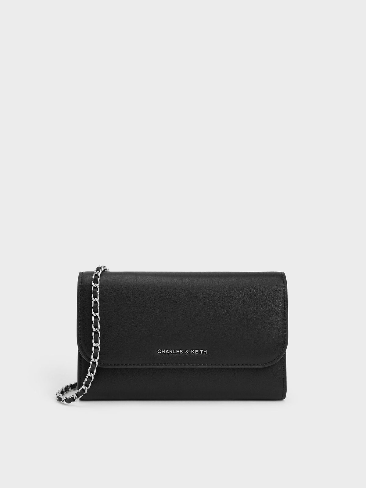 CHARLES & KEITH Sale / Octavia Front Flap Long Wallet - Noir
