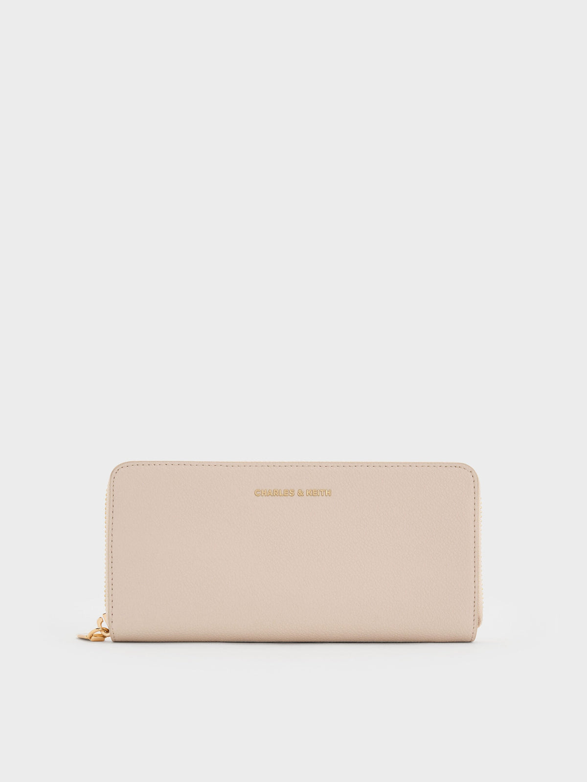 CHARLES & KEITH Hot Sale / Dulcie Zip-Around Long Wallet - Oat