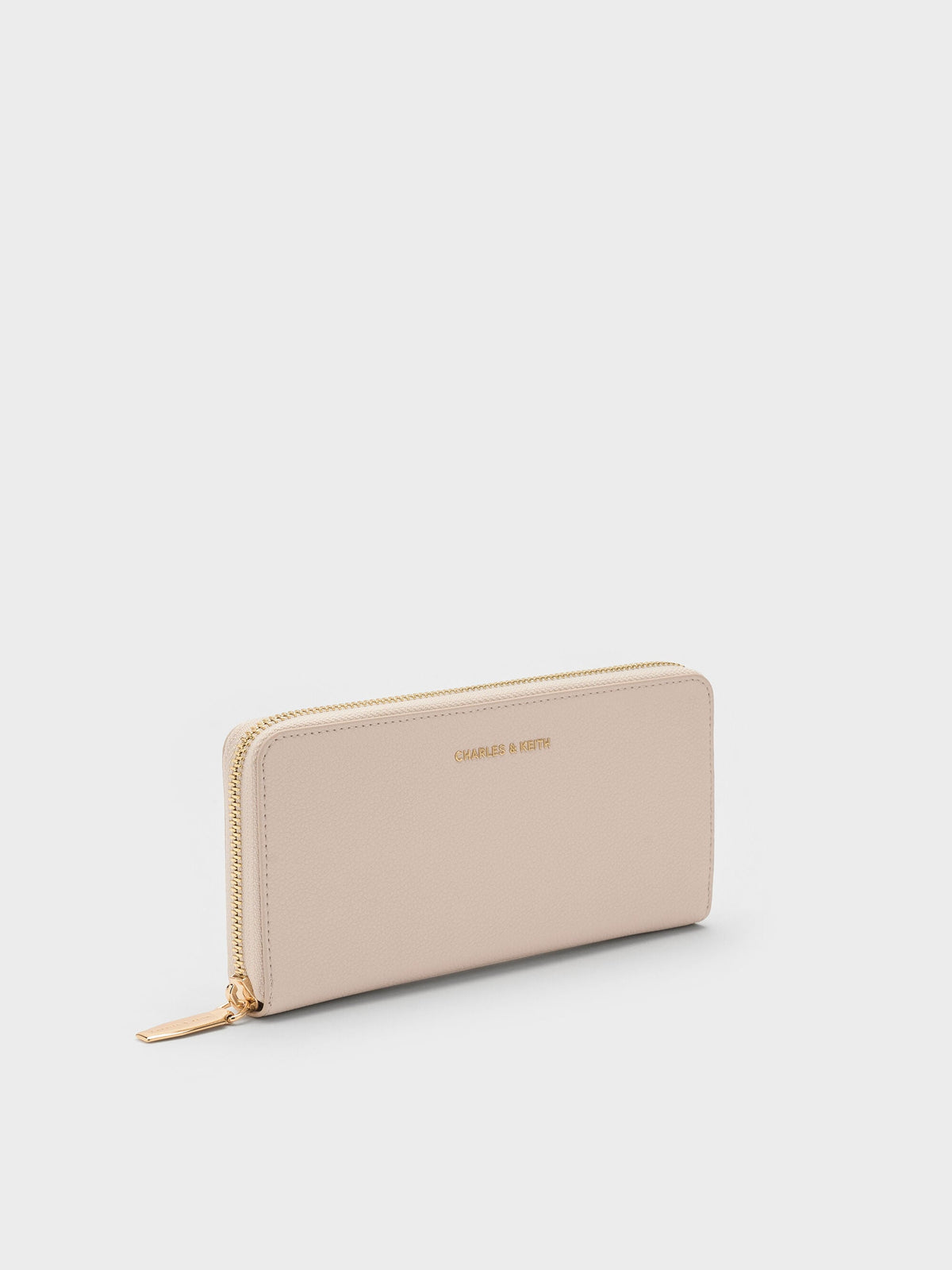 CHARLES & KEITH Hot Sale / Dulcie Zip-Around Long Wallet - Oat