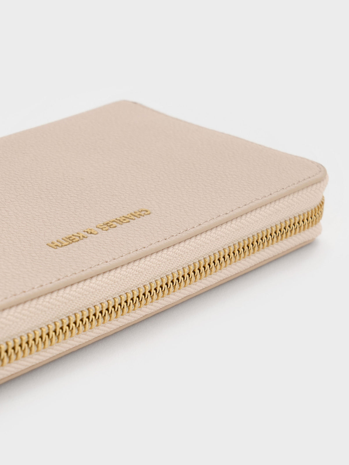 CHARLES & KEITH Hot Sale / Dulcie Zip-Around Long Wallet - Oat