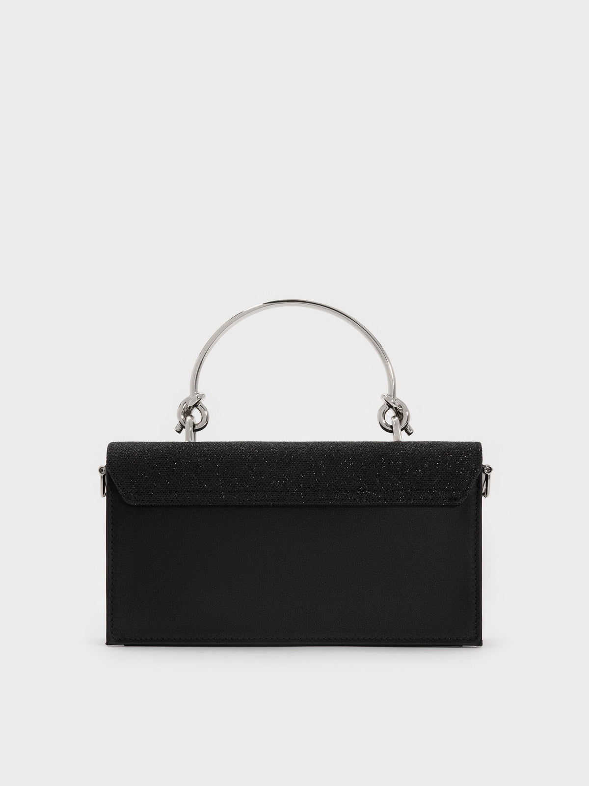 CHARLES & KEITH Exclusive / Kristine Glittered Wallet On Chain - Noir