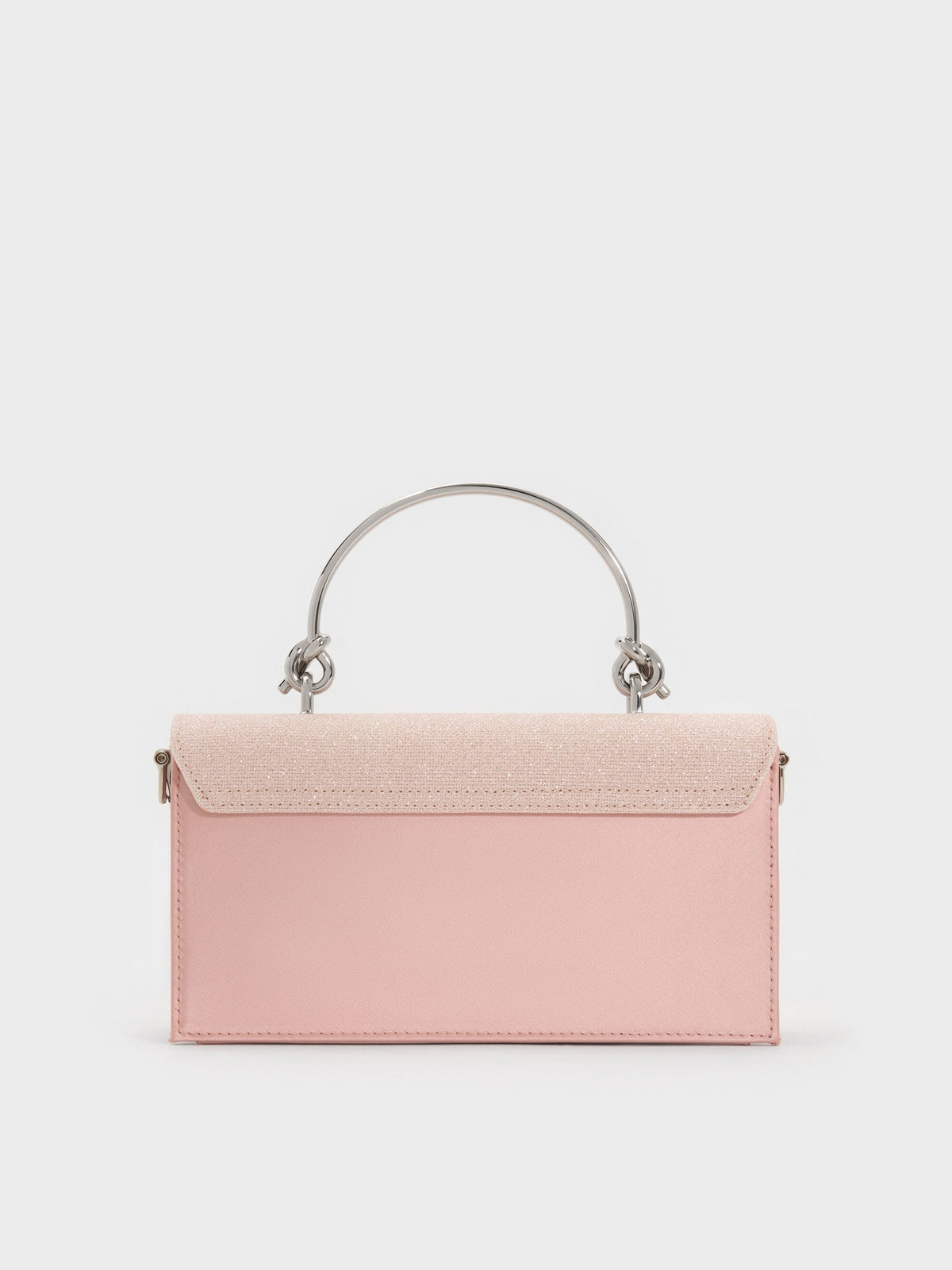 CHARLES & KEITH Best Price / Kristine Glittered Wallet On Chain - Pink