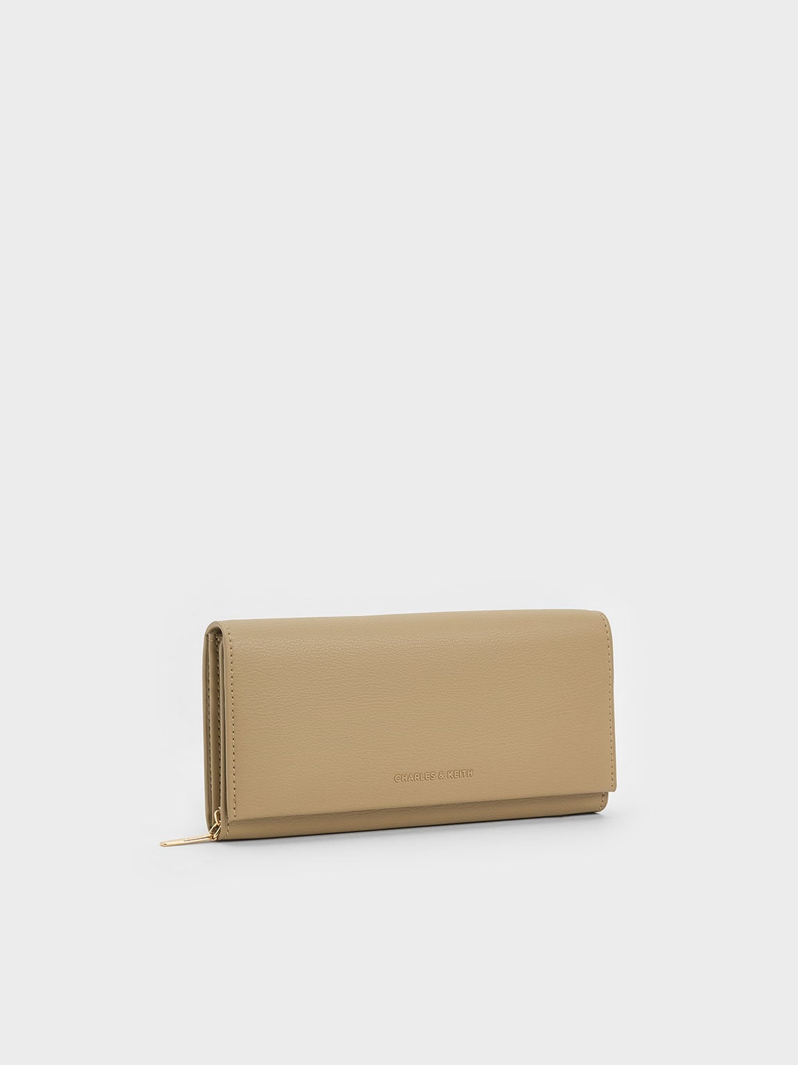 CHARLES & KEITH Exclusive / Muriel Front Flap Long Wallet - Sand