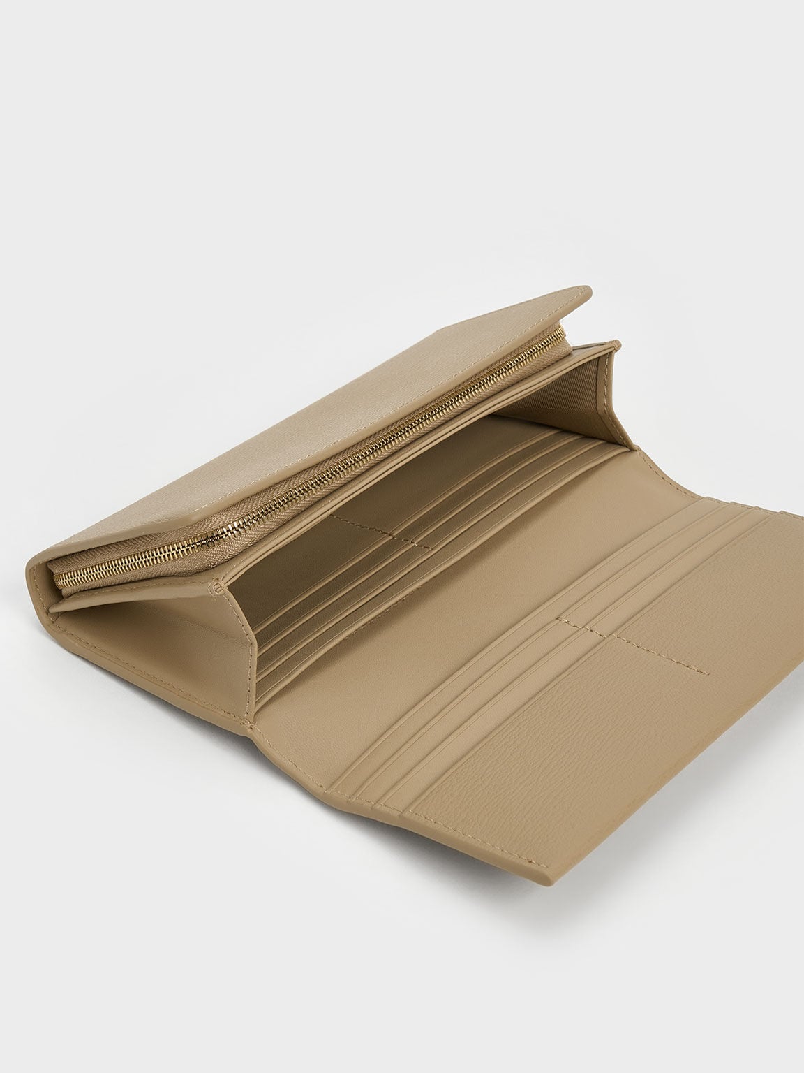 CHARLES & KEITH Exclusive / Muriel Front Flap Long Wallet - Sand
