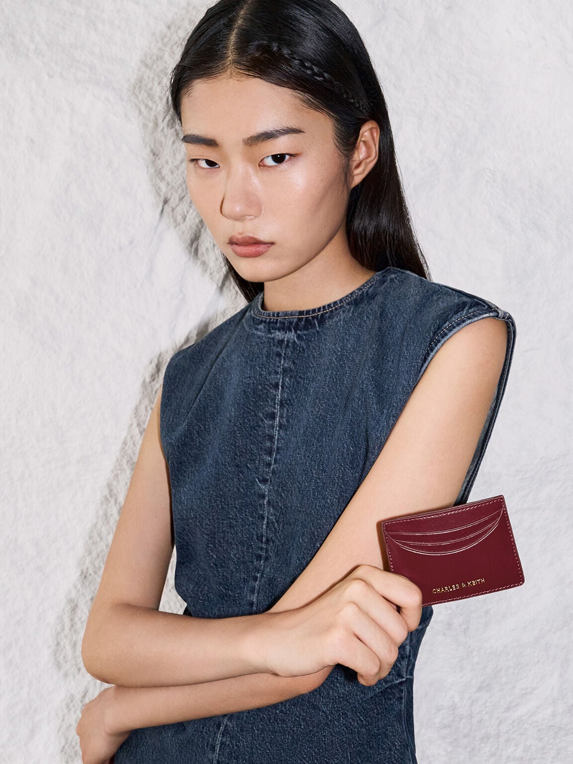 CHARLES & KEITH Sale / Sigrid Card Holder - Mulberry Plum