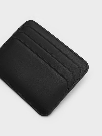 CHARLES & KEITH Top Pick / Cleo Quilted Card Holder - Black