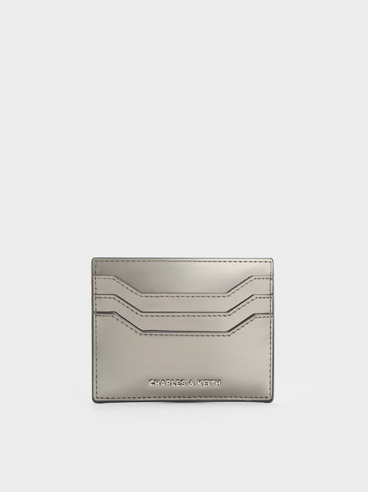 CHARLES & KEITH Exclusive / Carli Metallic Multi-Slot Card Holder - Pewter