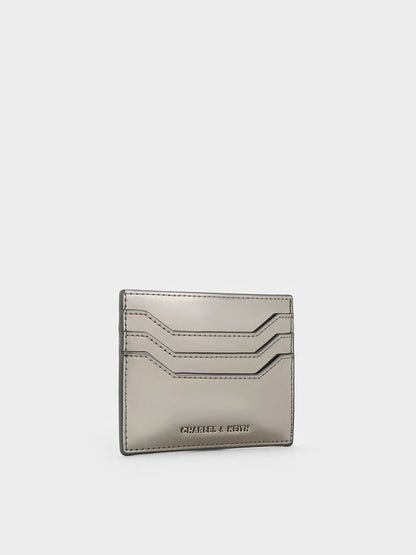 CHARLES & KEITH Exclusive / Carli Metallic Multi-Slot Card Holder - Pewter