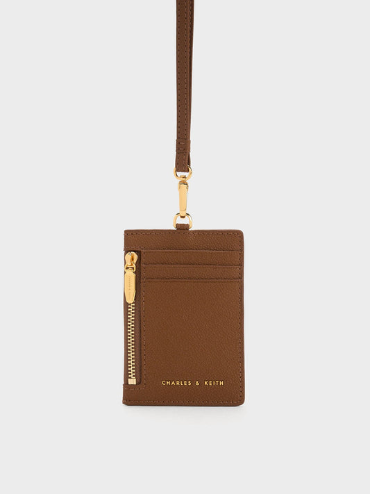 CHARLES & KEITH Customer Favorite / Twilia Card Holder With Lanyard - Chocolate