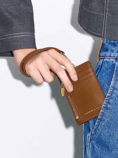 CHARLES & KEITH Customer Favorite / Twilia Card Holder With Lanyard - Chocolate