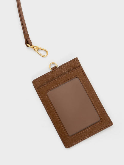 CHARLES & KEITH Customer Favorite / Twilia Card Holder With Lanyard - Chocolate