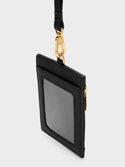 CHARLES & KEITH Customer Favorite / Twilia Card Holder With Lanyard - Black