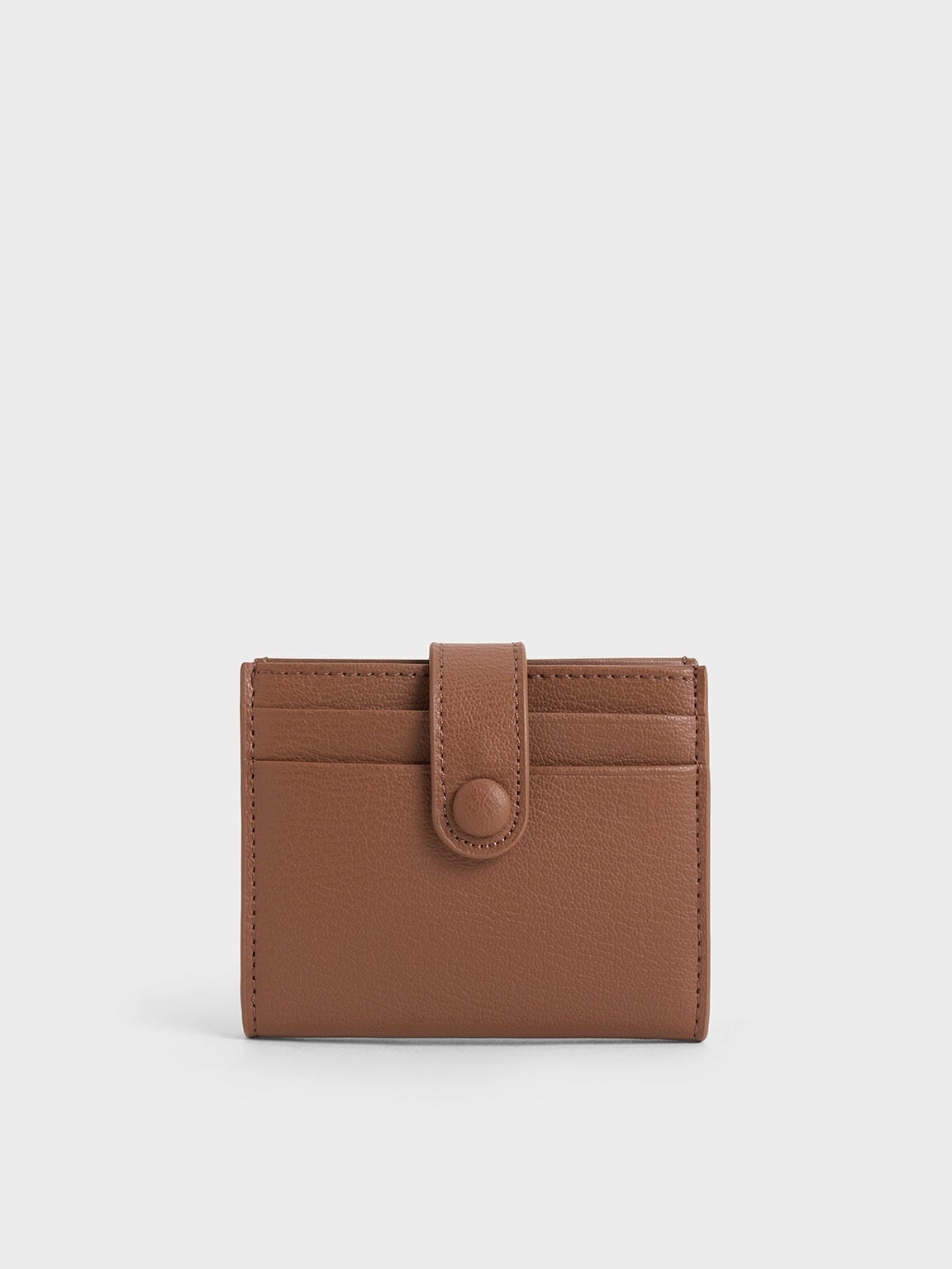 CHARLES & KEITH Featured / Bliss Snap Button Card Holder - Chocolate
