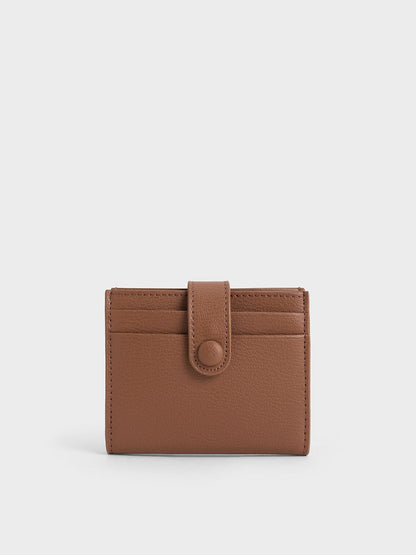 CHARLES & KEITH Featured / Bliss Snap Button Card Holder - Chocolate