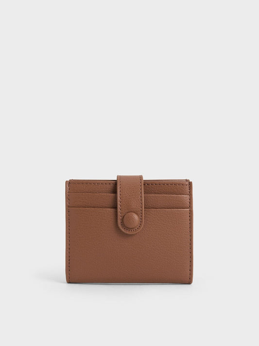 CHARLES & KEITH Featured / Bliss Snap Button Card Holder - Chocolate