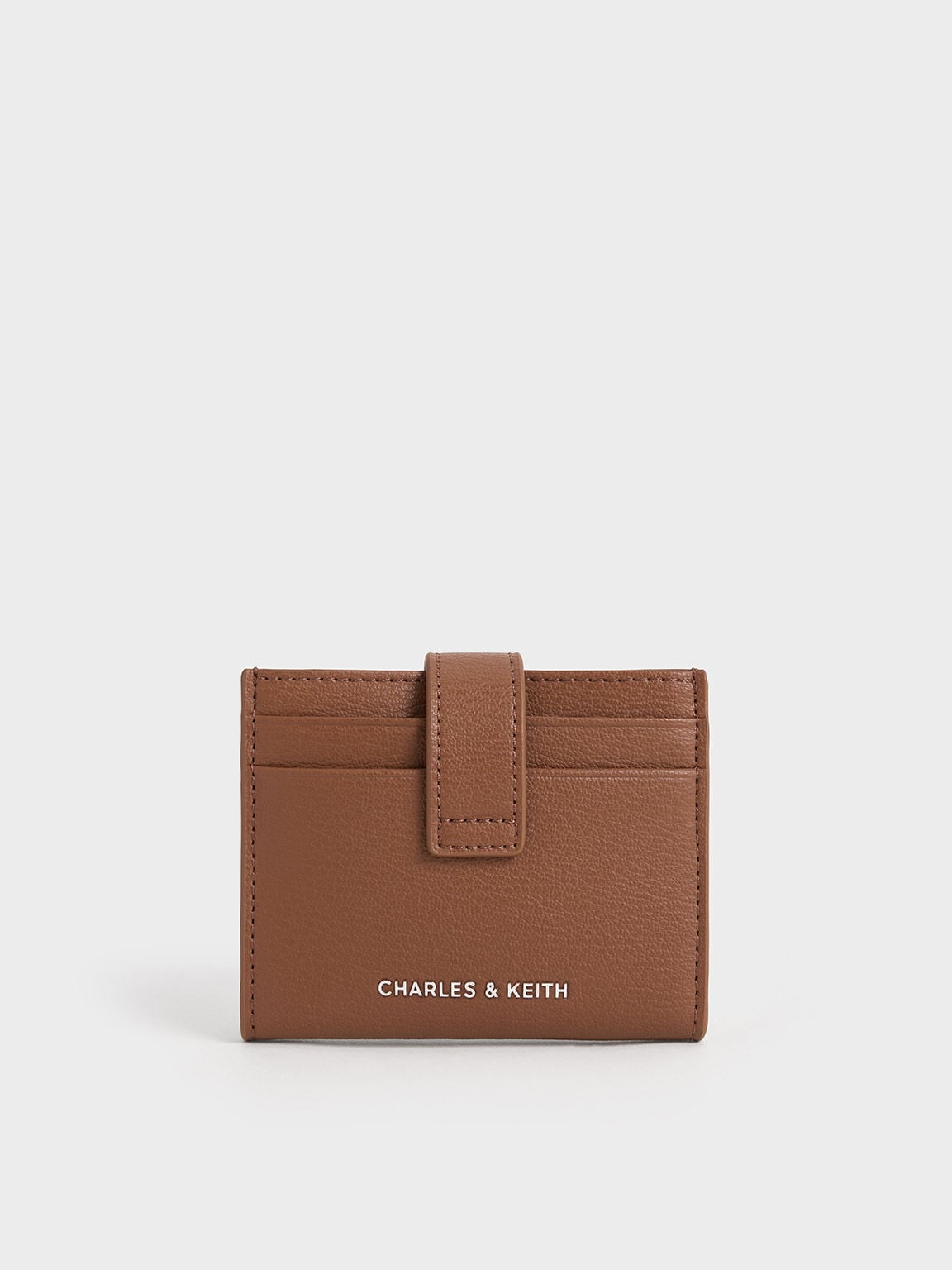 CHARLES & KEITH Featured / Bliss Snap Button Card Holder - Chocolate