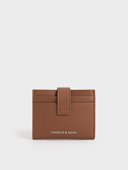 CHARLES & KEITH Featured / Bliss Snap Button Card Holder - Chocolate