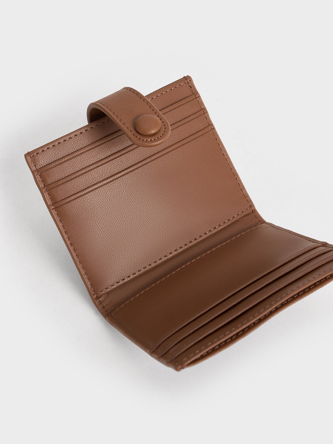 CHARLES & KEITH Featured / Bliss Snap Button Card Holder - Chocolate