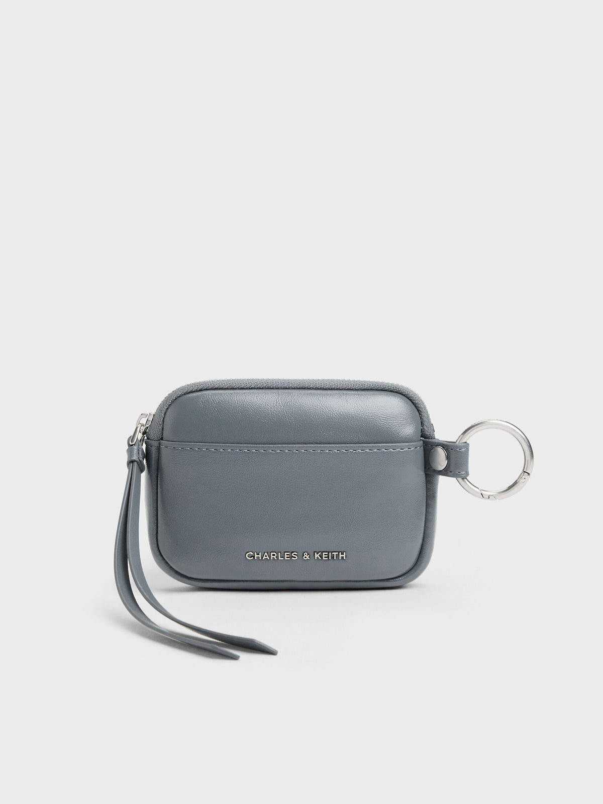 CHARLES & KEITH Exclusive / Tatiana Zip-Around Card Holder - Smoky Blue