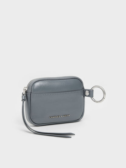 CHARLES & KEITH Exclusive / Tatiana Zip-Around Card Holder - Smoky Blue