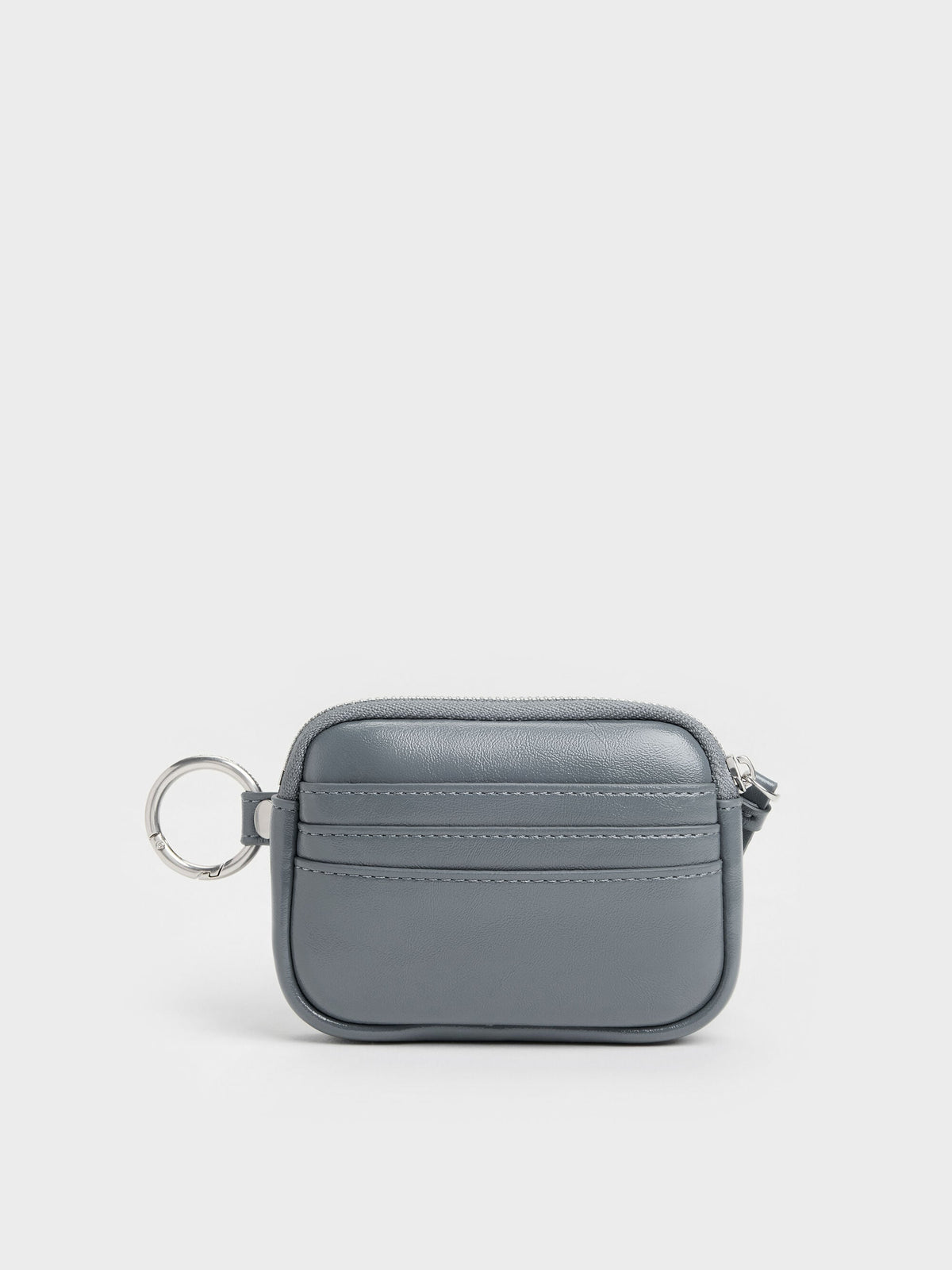 CHARLES & KEITH Exclusive / Tatiana Zip-Around Card Holder - Smoky Blue