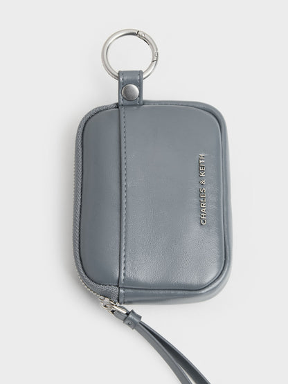 CHARLES & KEITH Exclusive / Tatiana Zip-Around Card Holder - Smoky Blue