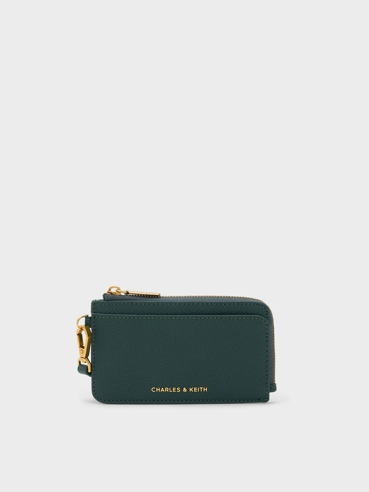 CHARLES & KEITH Best Seller / Multi-Slot Wristlet Card Holder - Dark Green