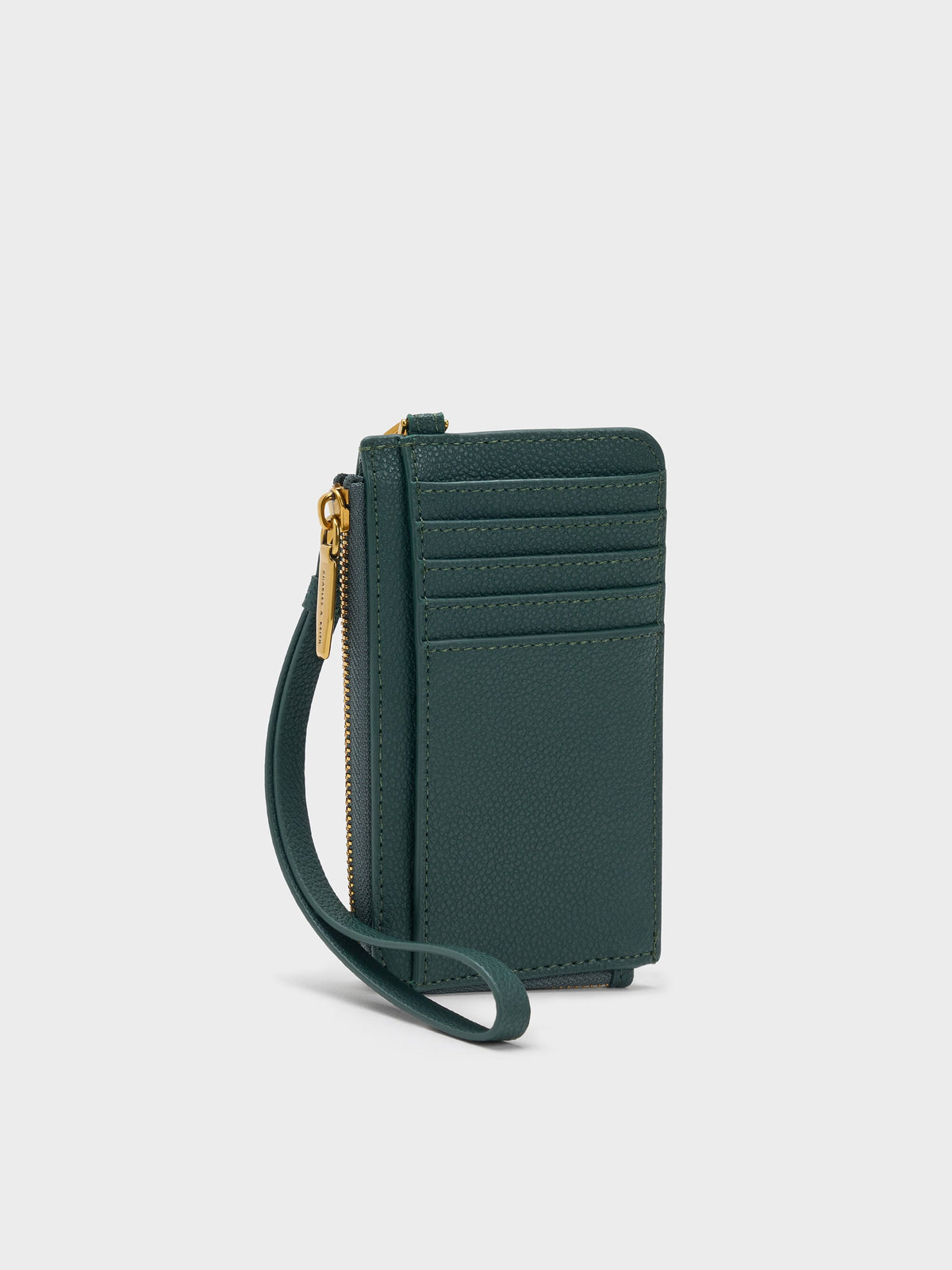 CHARLES & KEITH Best Seller / Multi-Slot Wristlet Card Holder - Dark Green