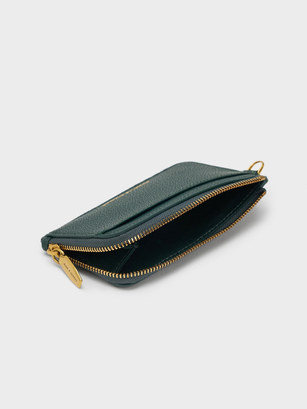 CHARLES & KEITH Best Seller / Multi-Slot Wristlet Card Holder - Dark Green