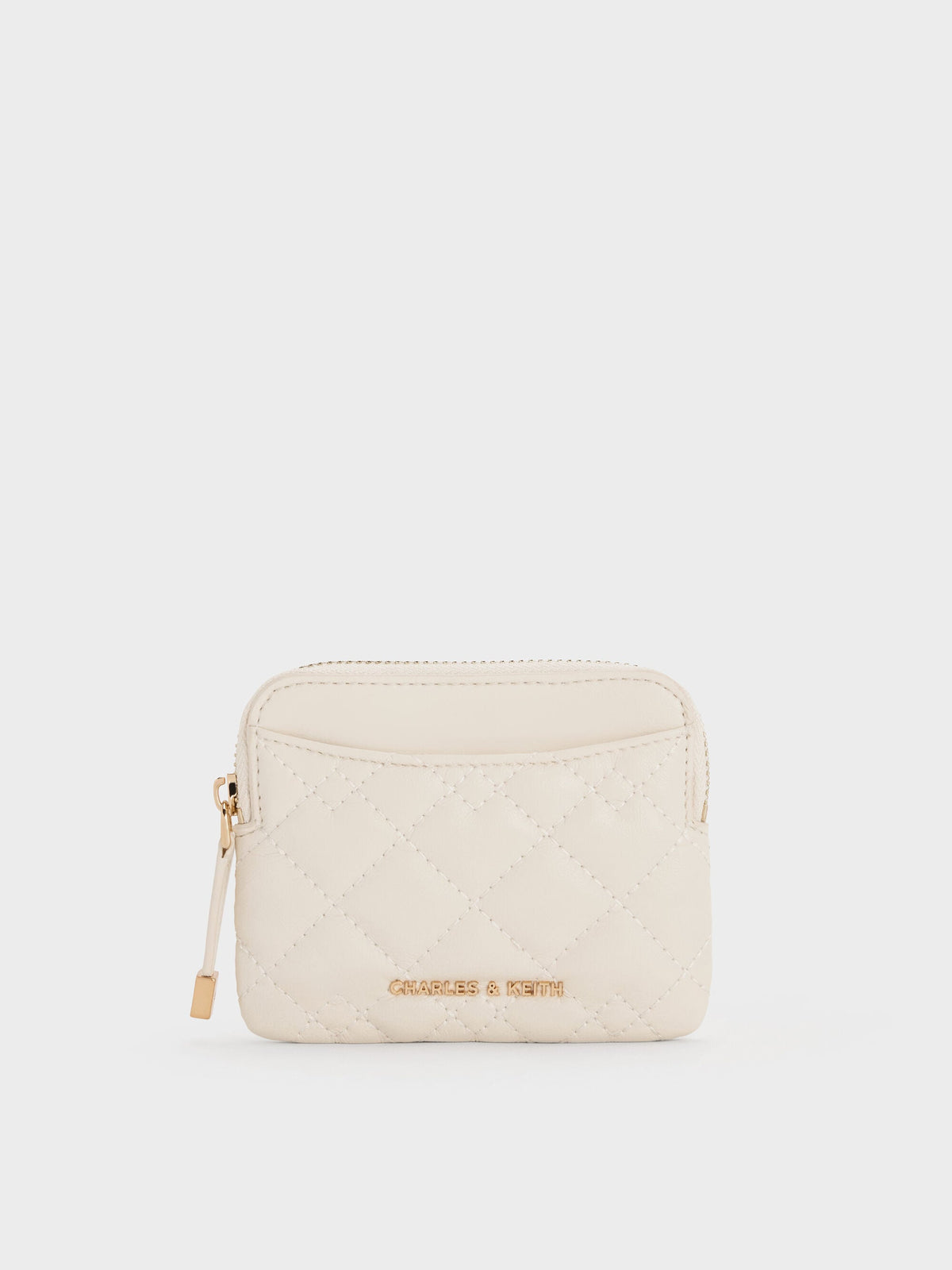 CHARLES & KEITH Customer Favorite / Duo Quilted Card Holder - Cream