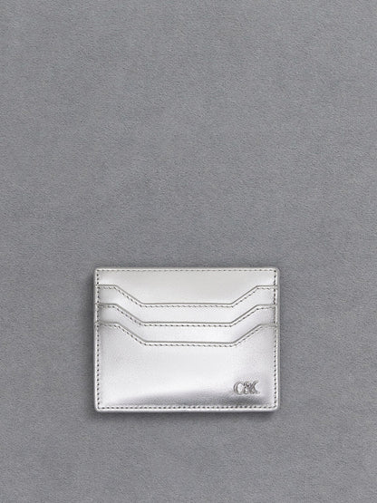 CHARLES & KEITH Deals / Carli Metallic Leather Multi-Slot Card Holder - Silver