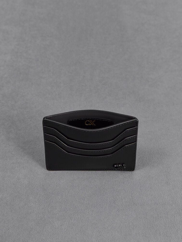 CHARLES & KEITH Featured / Carli Leather Multi-Slot Card Holder - Black
